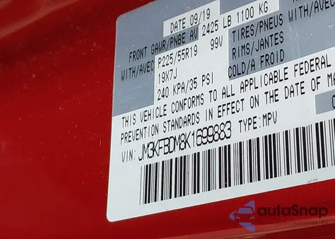 2019 Mazda Cx-5 Grand Touring from USA, damaged, VIN JM3KFBDM8K1699883